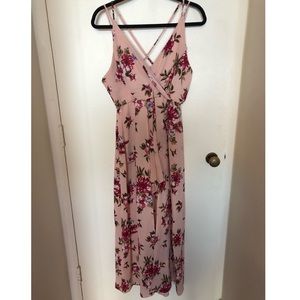 Floral Romper with Maxi Skirt